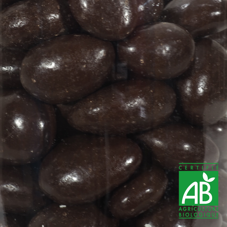 AMANDES AU CHOCOLAT NOIR BIO 100G