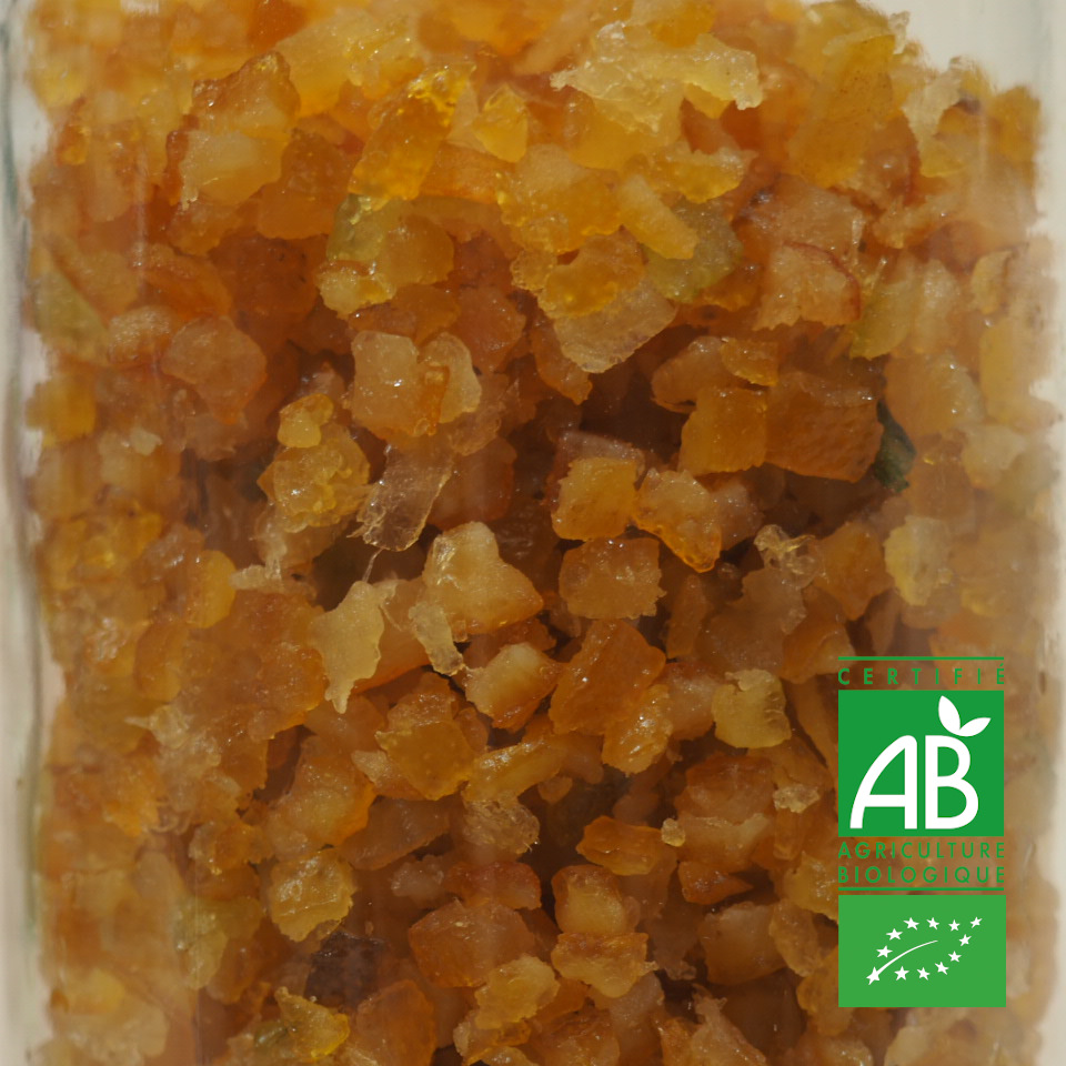 ORANGES CONFITES CUBES MOELLEUSES BIO FRANCE
