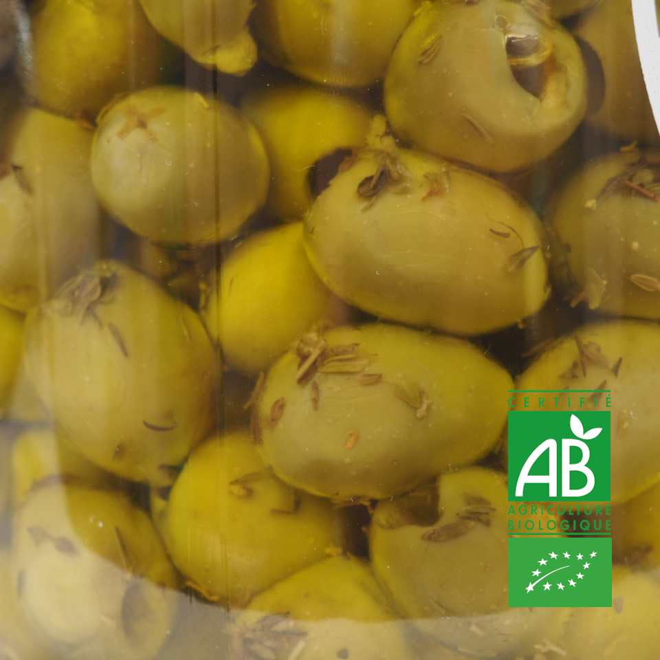 OLIVES BIO VERTES DENOYAUTEES