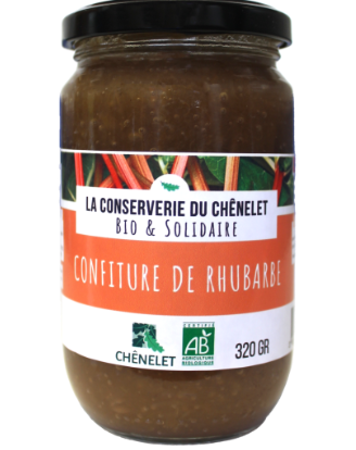 CONFITURE RHUBARBE BIO 320G LE CHENELET