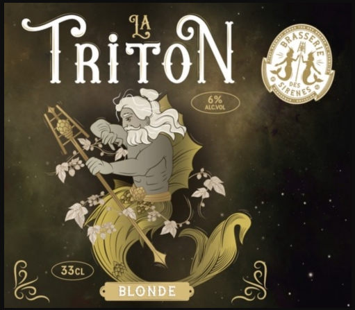 BIERE TRIPLE TRITON  BLONDE 9° 75CL