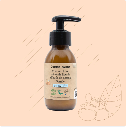 CREME SOLAIRE LIQUIDE VANILLE SPF50