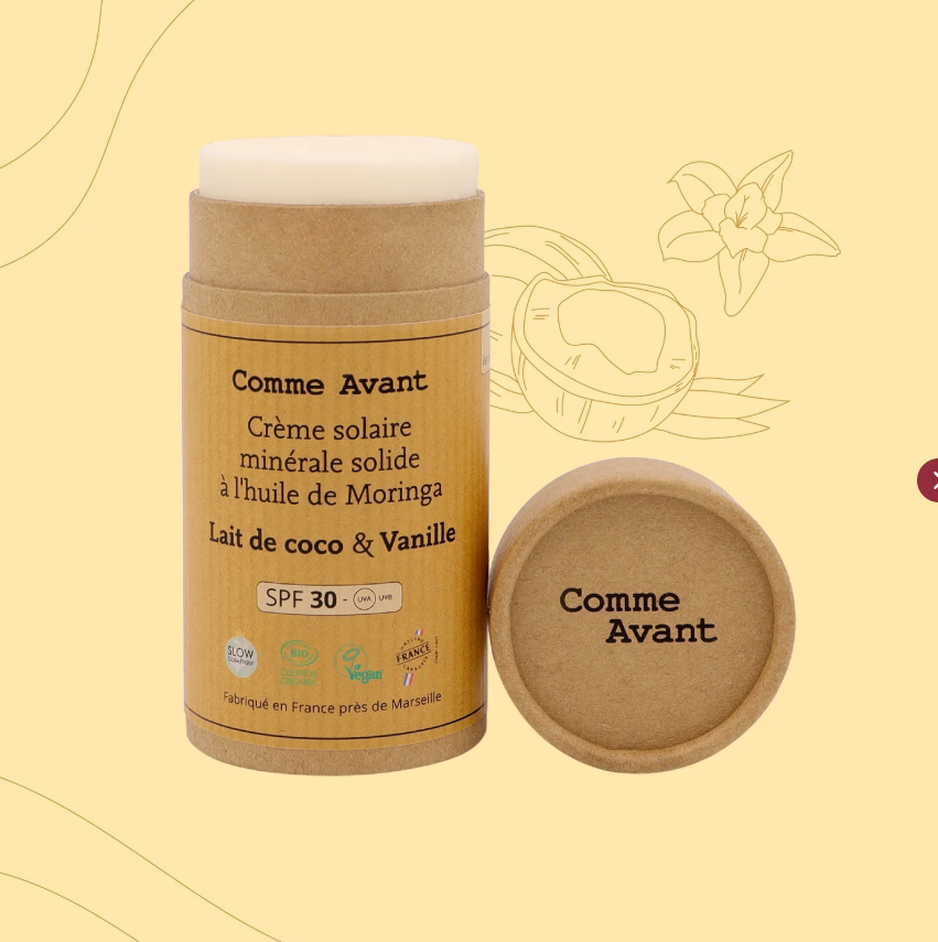 CREME SOLAIRE LAIT DE COCO &amp; VANILLE SPF 30 SOLIDE