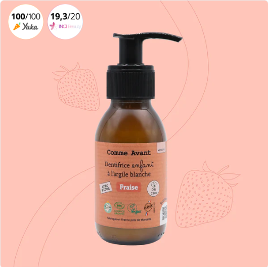 DENTIFRICE ENFANT EN PÂTE FRAISE DES 2ANS. 90ML