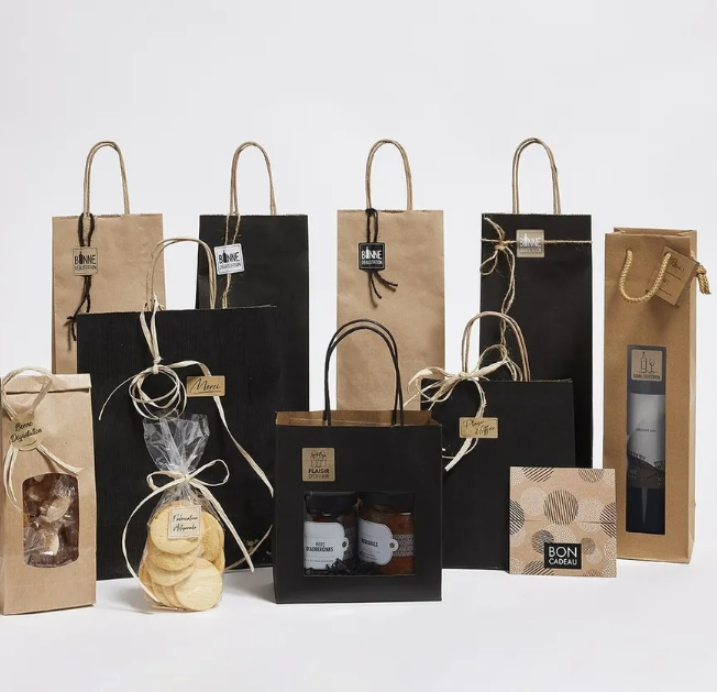 SACHET CADEAU KRAFT (NOIR/BRUN)