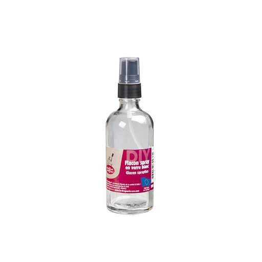 FLACON SPRAY EN VERRE BLANC 100 ML - 102 G
