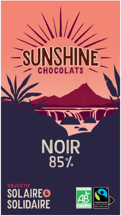 TABLETTE DE CHOCOLAT NOIR 85% BIO &amp; ÉQUITABLE 100G