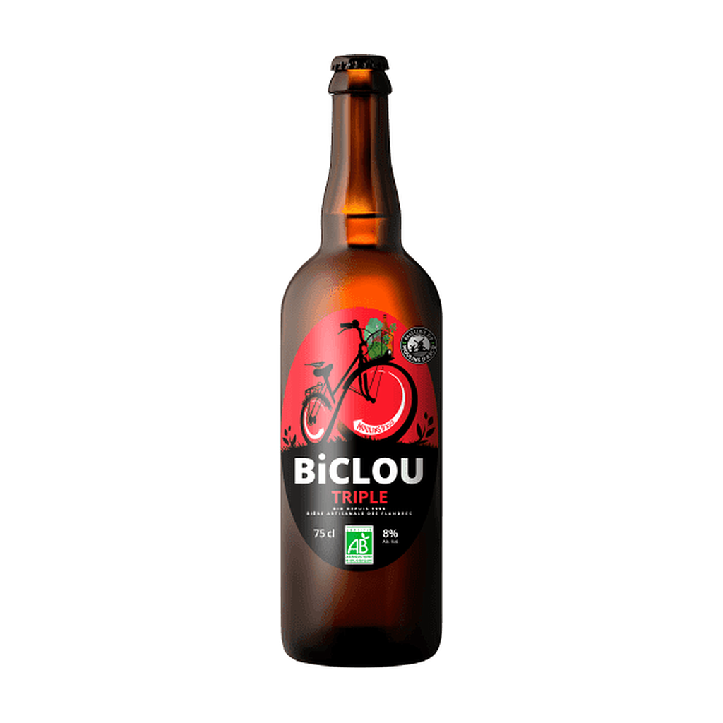 BIERE BICLOU TRIPLE 8° BIO 75CL